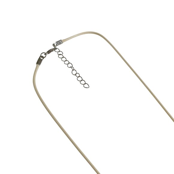 Green Aventurine Pendant Necklace Adjustable Beige Cord Healing Stone Women - Picture 2 of 4